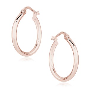 Cercei rotunzi argint rose gold Ø26 mm Classic DiAmanti G0127DRG-DIA (Argint 925‰ 3,6 g.)
